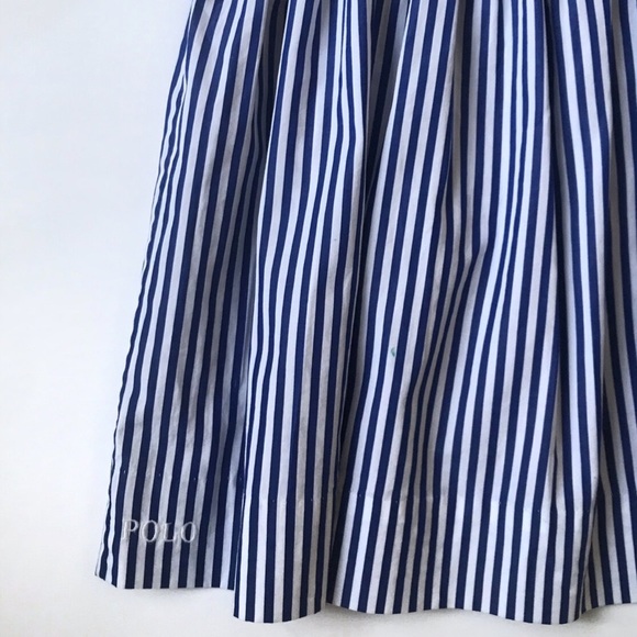Polo Ralph Lauren Blue And White Striped Dress, Size 7. - Picture 7 of 9